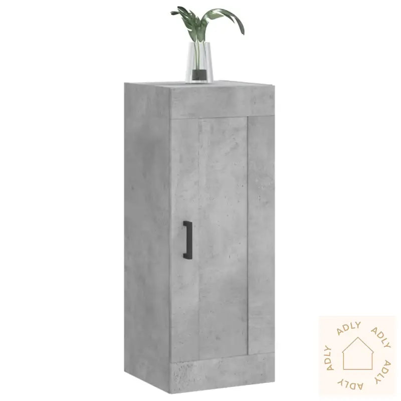 Veggskap Betonggrå 34,5X34X90 Cm Konstruert Tre