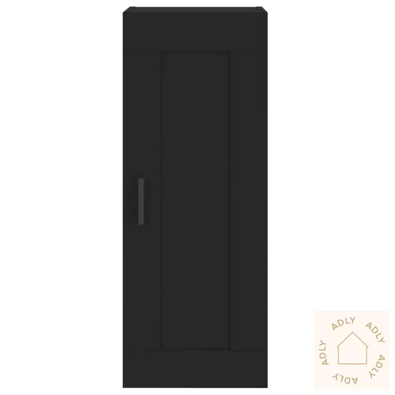 Veggmontert Skap Svart 34,5X34X90 Cm Konstruert Tre