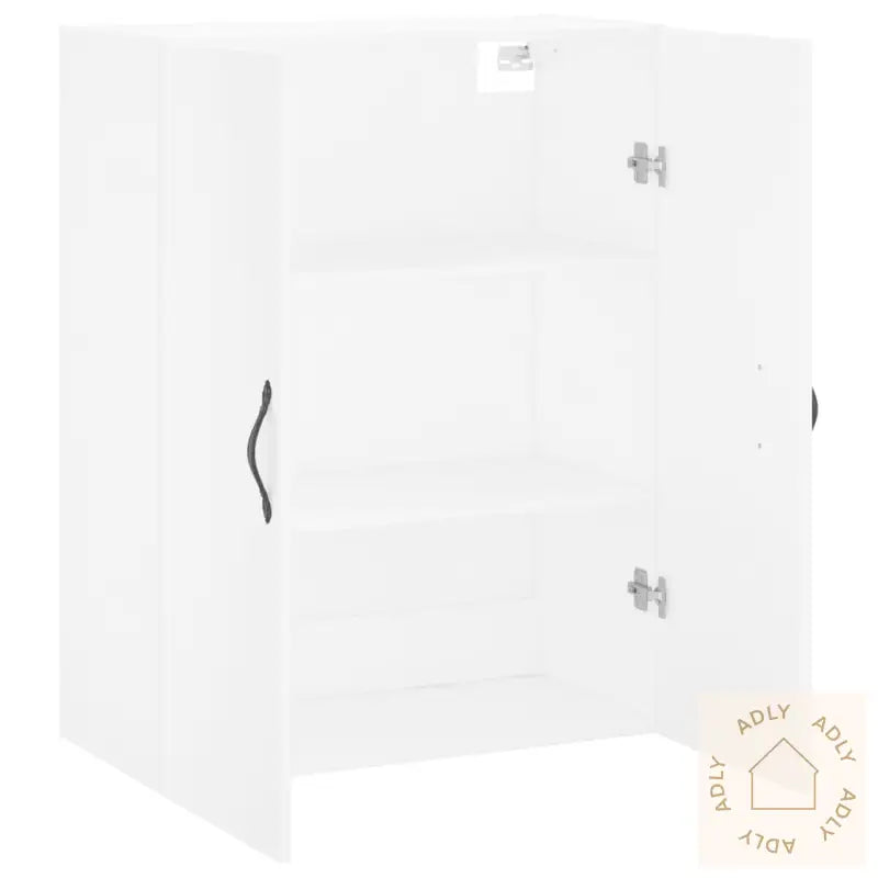 Veggmontert Skap Hvit 69,5X34X90 Cm Konstruert Tre