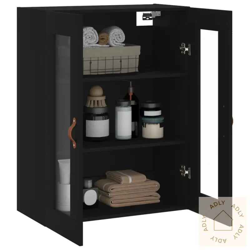 Veggskap Svart 69,5X34X90 Cm