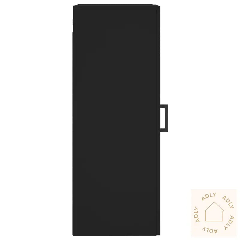Veggmontert Skap Svart 34,5X34X90 Cm Konstruert Tre