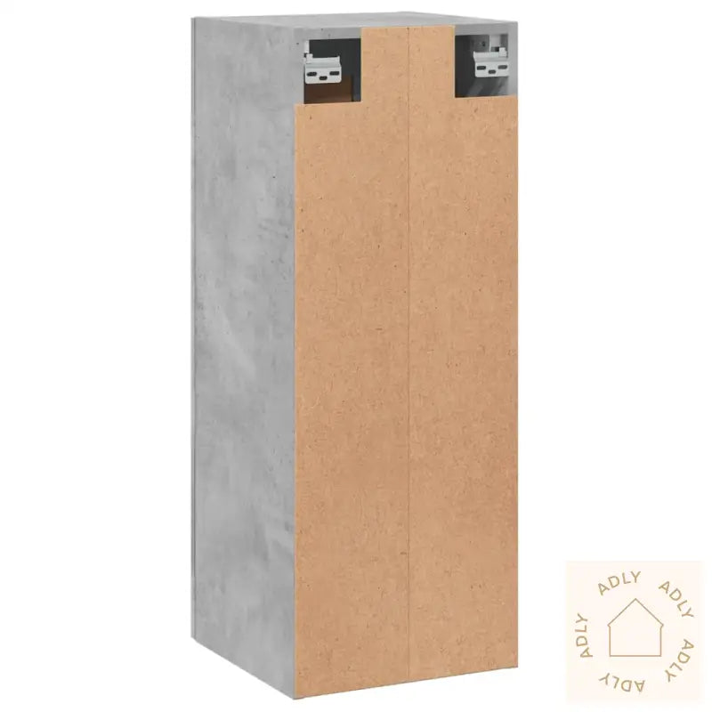 Veggskap Betonggrå 34,5X34X90 Cm Konstruert Tre