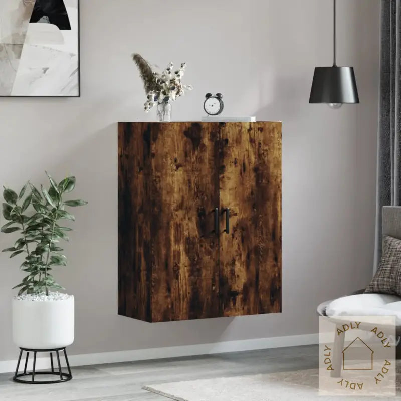 Veggskap Røkt Eik 69,5X34X90 Cm