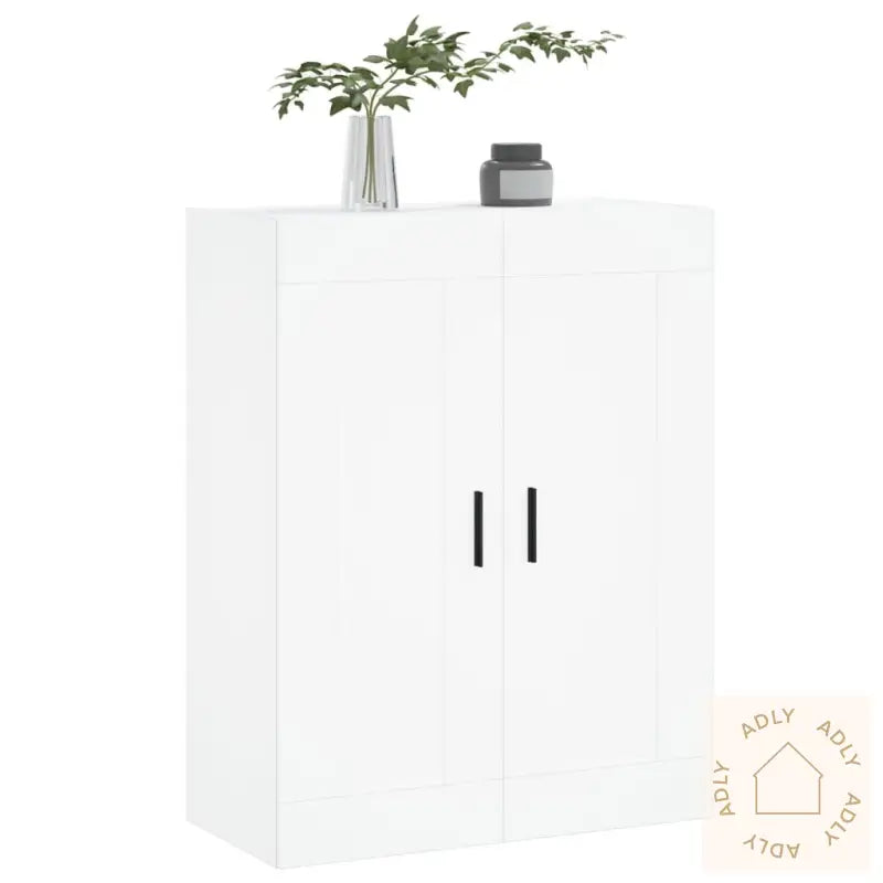 Veggmontert Skap Hvit 69,5X34X90 Cm Konstruert Tre