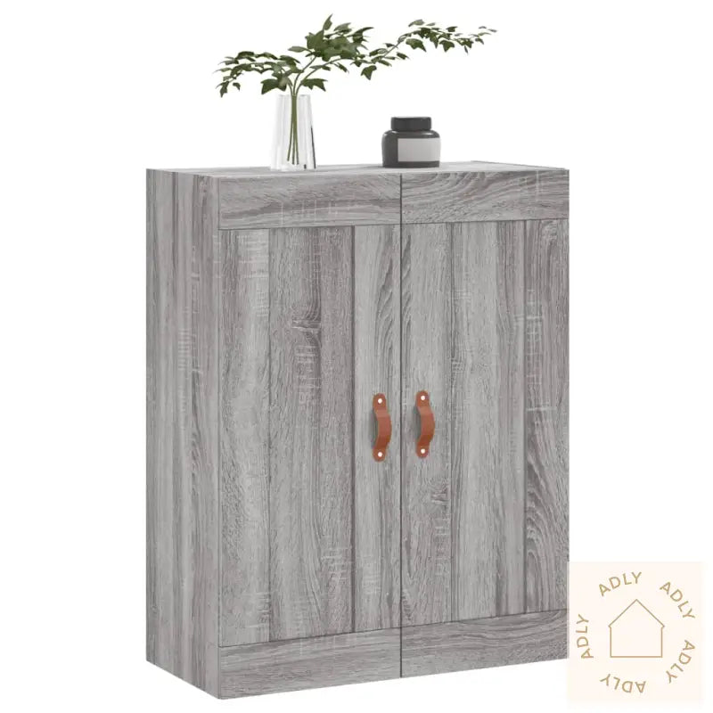 Veggskap Grå Sonoma 69,5X34X90 Cm Konstruert Tre
