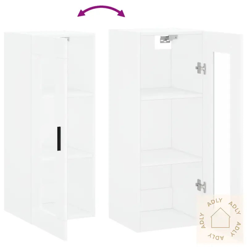 Veggskap Hvit 34,5X34X90 Cm