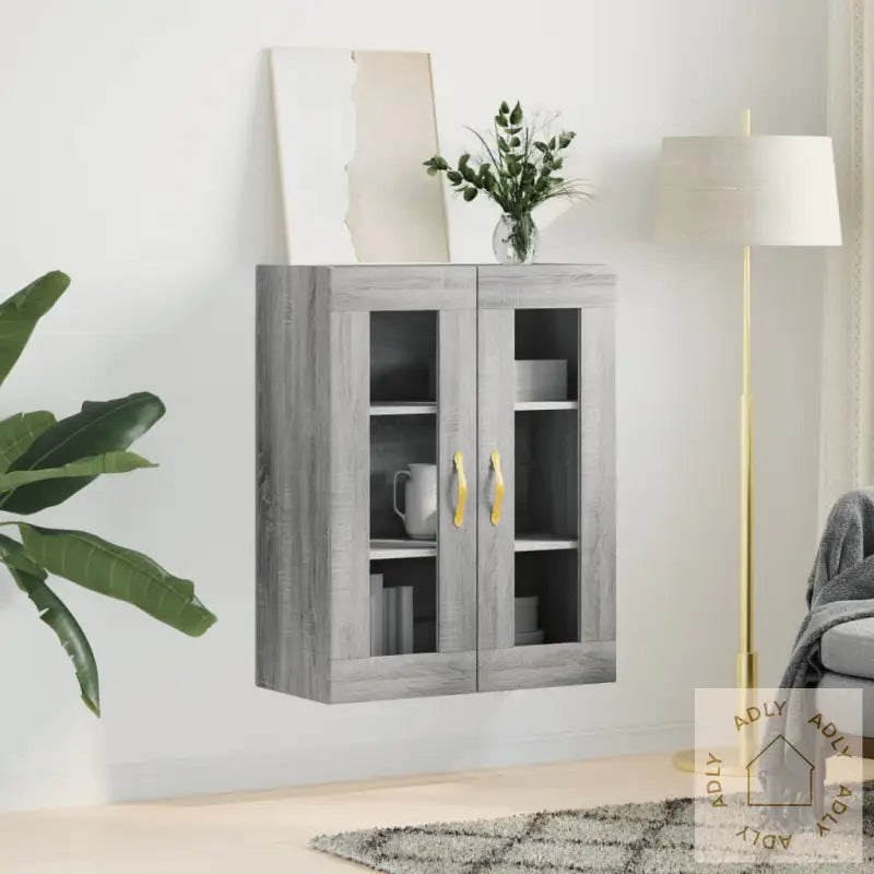 Veggskap Grå Sonoma 69,5X34X90 Cm