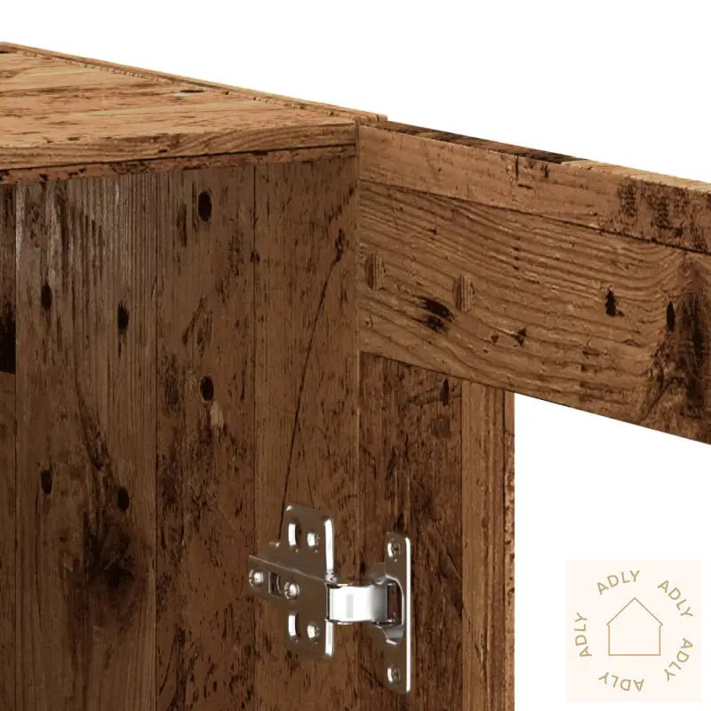 Veggmontert Skap Gammelt Tre 69,5X34X90 Cm