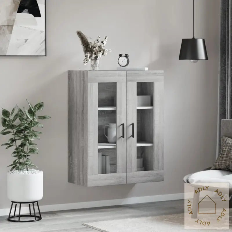 Veggskap Grå Sonoma 69,5X34X90 Cm