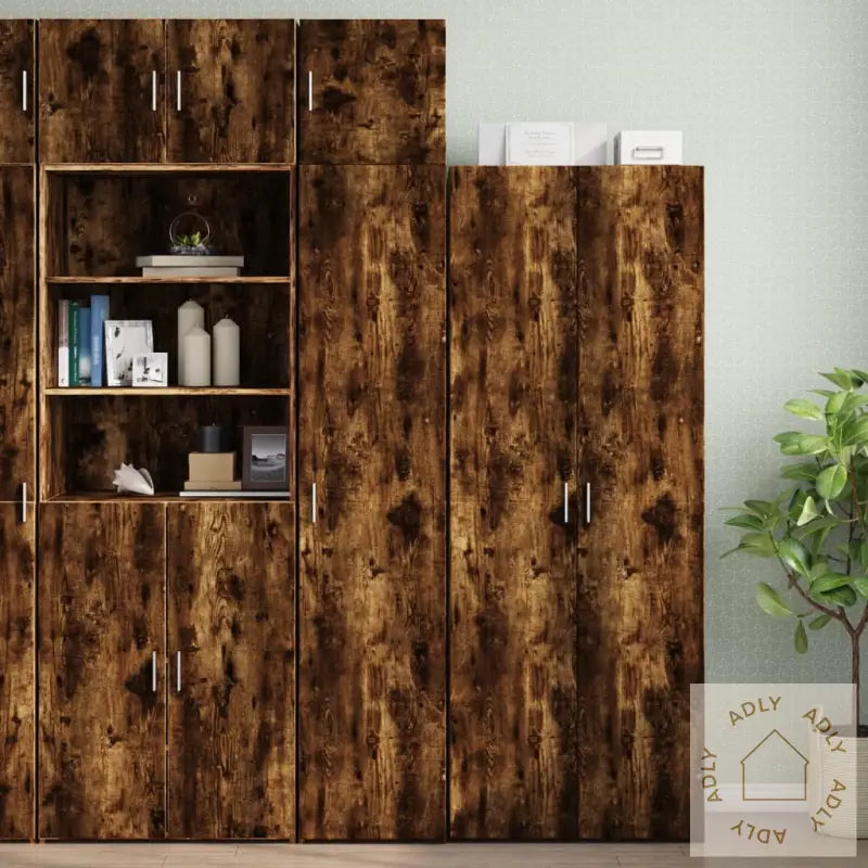 Veggskap Røkt Eik 40X42,5X40 Cm Konstruert Tre