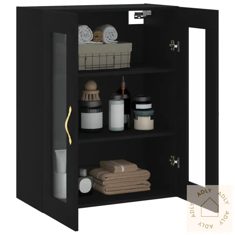 Veggskap Svart 69,5X34X90 Cm