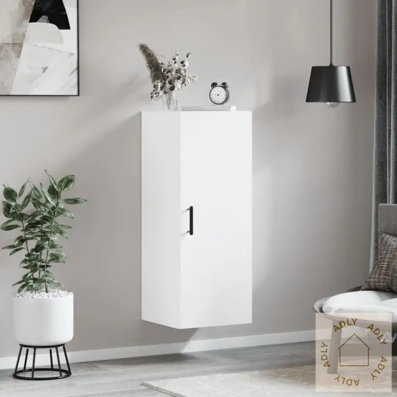 Veggskap Hvit 34,5X34X90 Cm