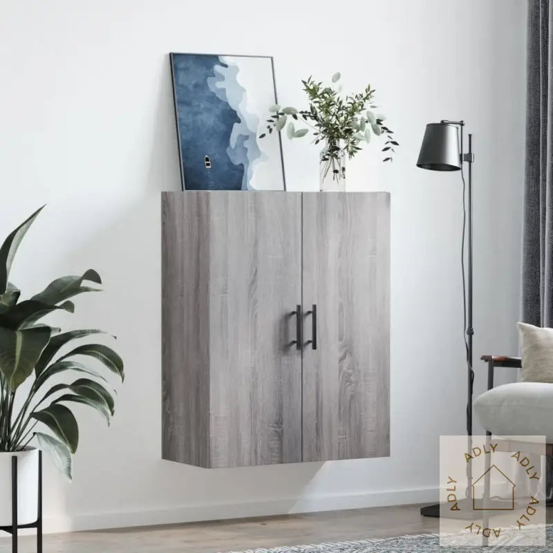 Veggskap Grå Sonoma 69,5X34X90 Cm