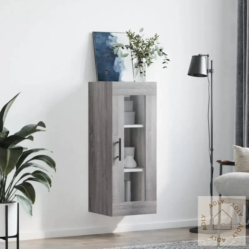 Veggskap Grå Sonoma 34,5X34X90 Cm