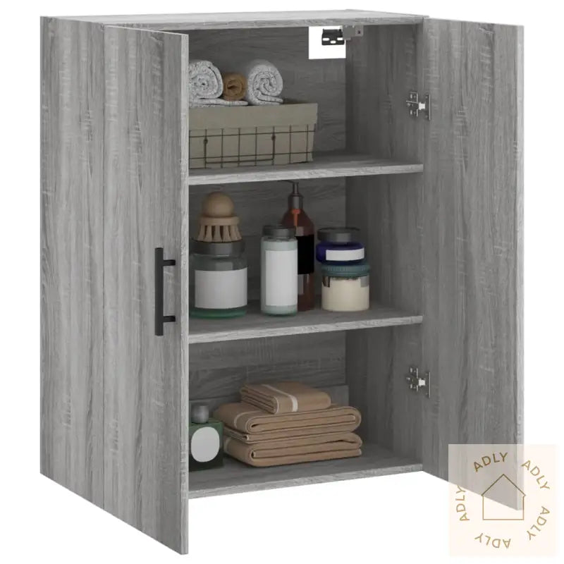 Veggskap Grå Sonoma 69,5X34X90 Cm