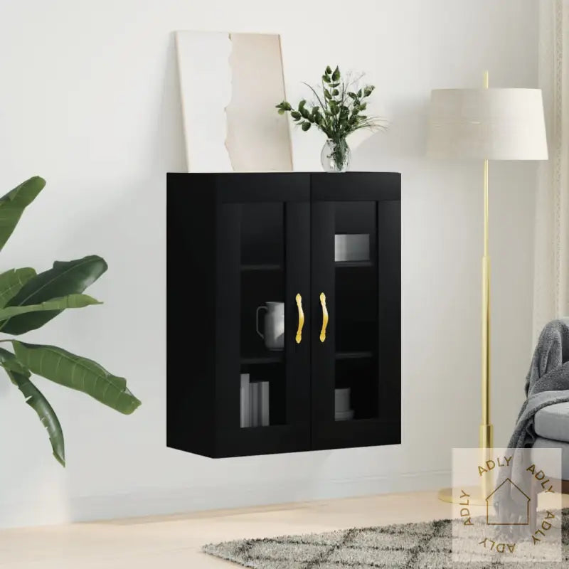 Veggskap Svart 69,5X34X90 Cm