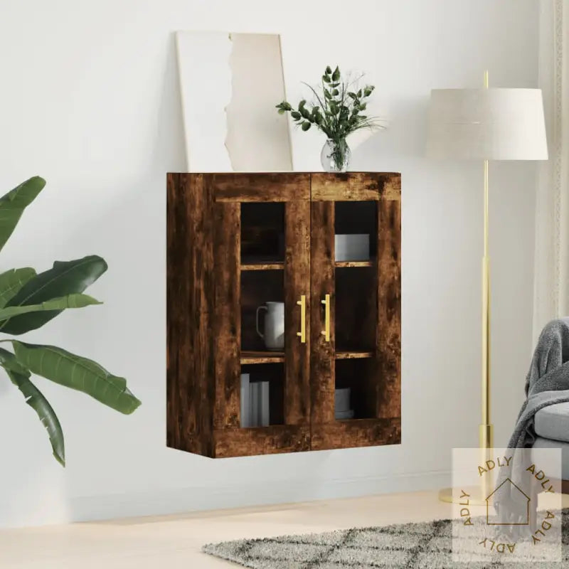 Veggskap Røkt Eik 69,5X34X90 Cm