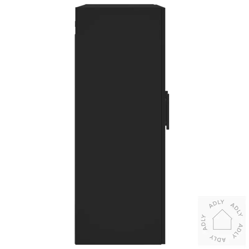 Veggmontert Skap Svart 69,5X34X90 Cm Konstruert Tre