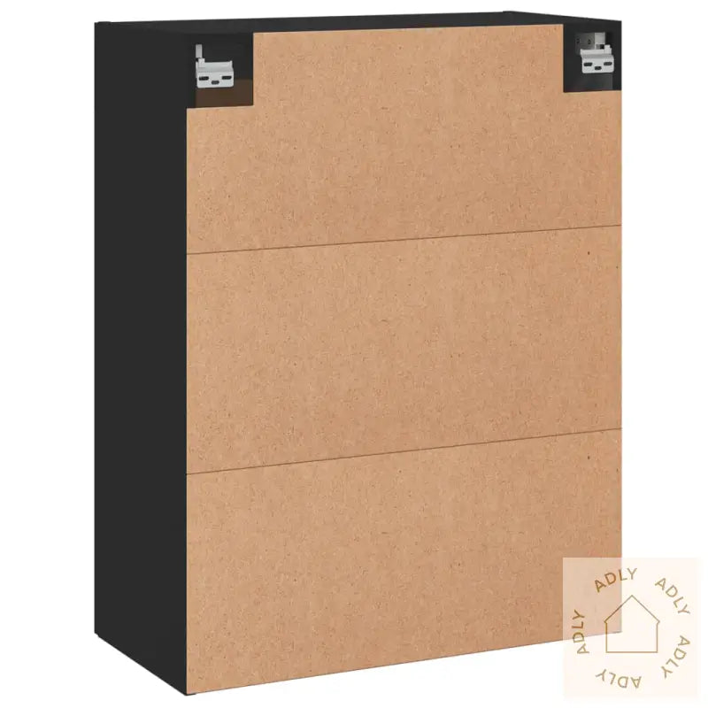 Veggmontert Skap Svart 69,5X34X90 Cm Konstruert Tre