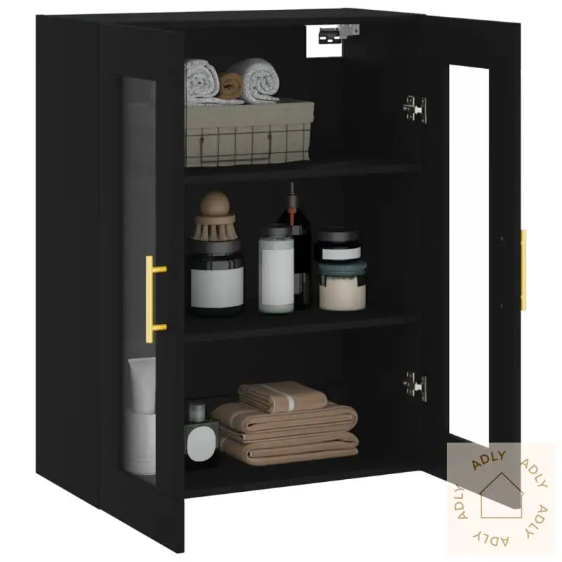 Veggskap Svart 69,5X34X90 Cm