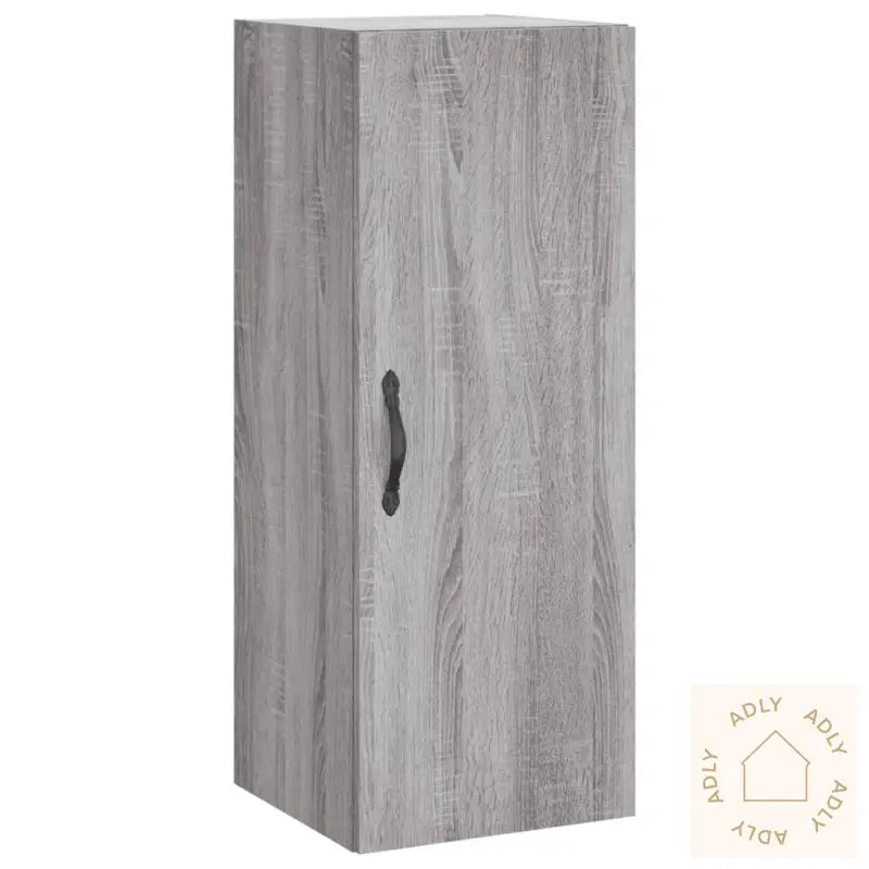 Veggmontert Skap Grå Sonoma 34,5X34X90 Cm Konstruert Tre