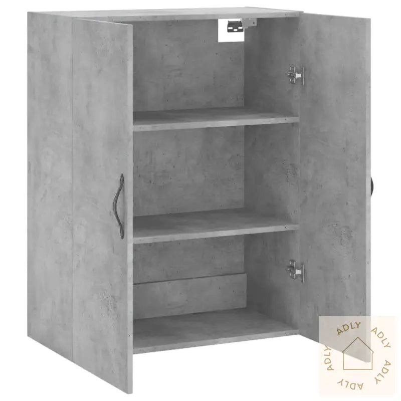 Veggskap Betonggrå 69,5X34X90 Cm Konstruert Tre