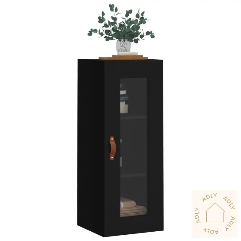 Veggskap Svart 34,5X34X90 Cm