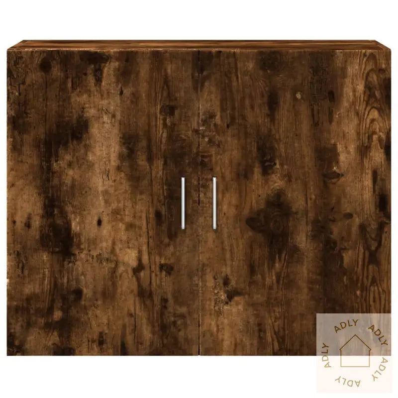 Veggskap Røkt Eik 80X42,5X64 Cm Konstruert Tre