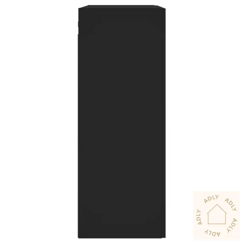 Veggmontert Skap Svart 69,5X34X90 Cm Konstruert Tre