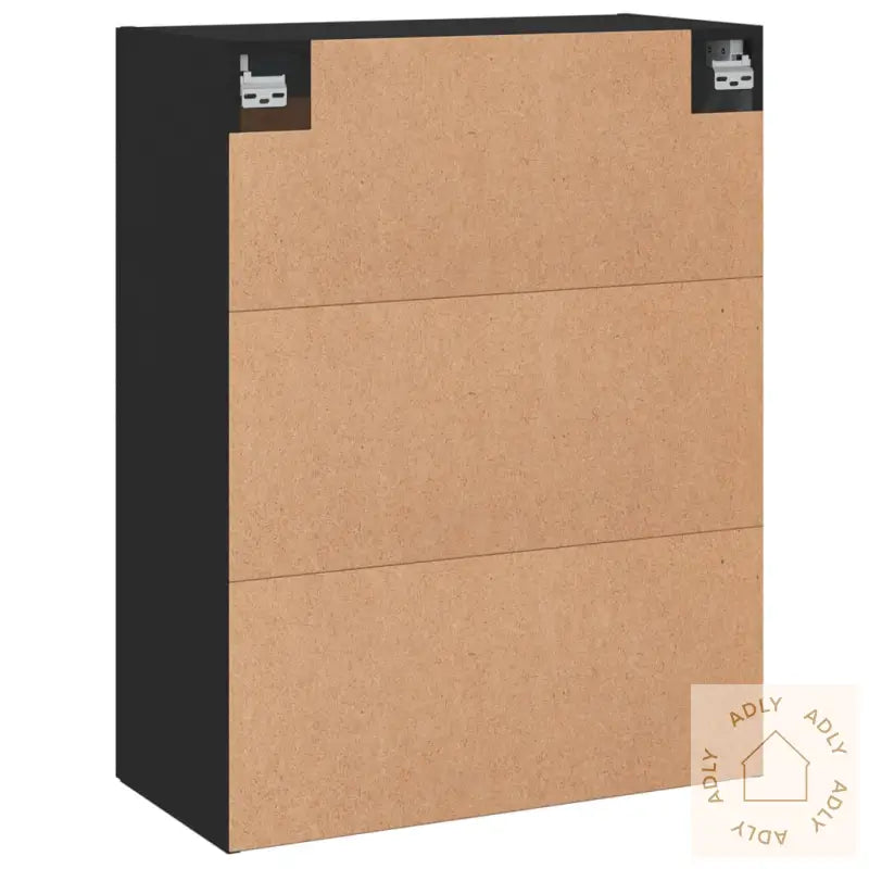 Veggmontert Skap Svart 69,5X34X90 Cm Konstruert Tre