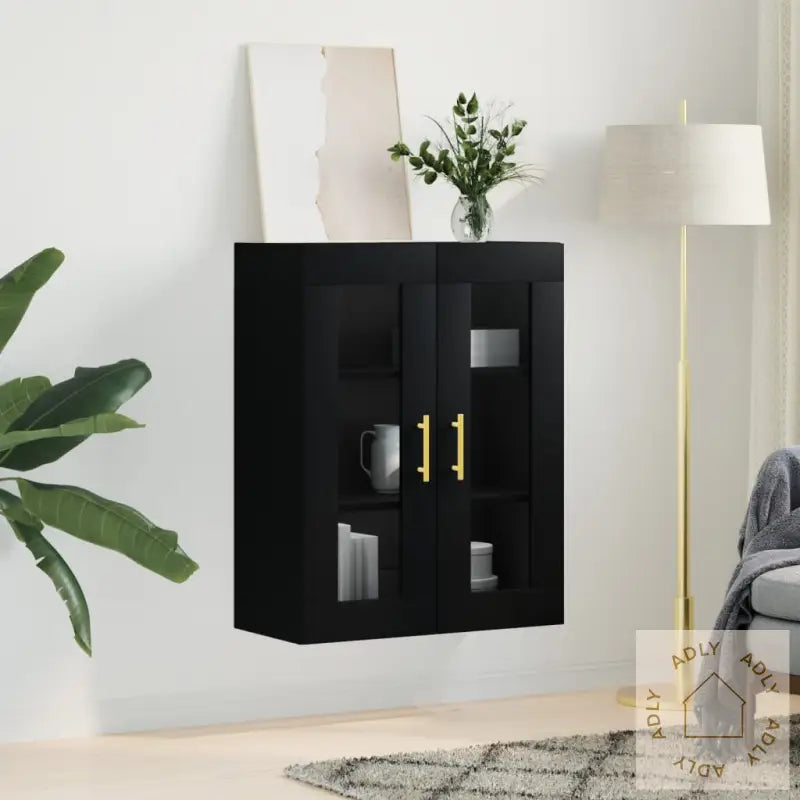 Veggskap Svart 69,5X34X90 Cm