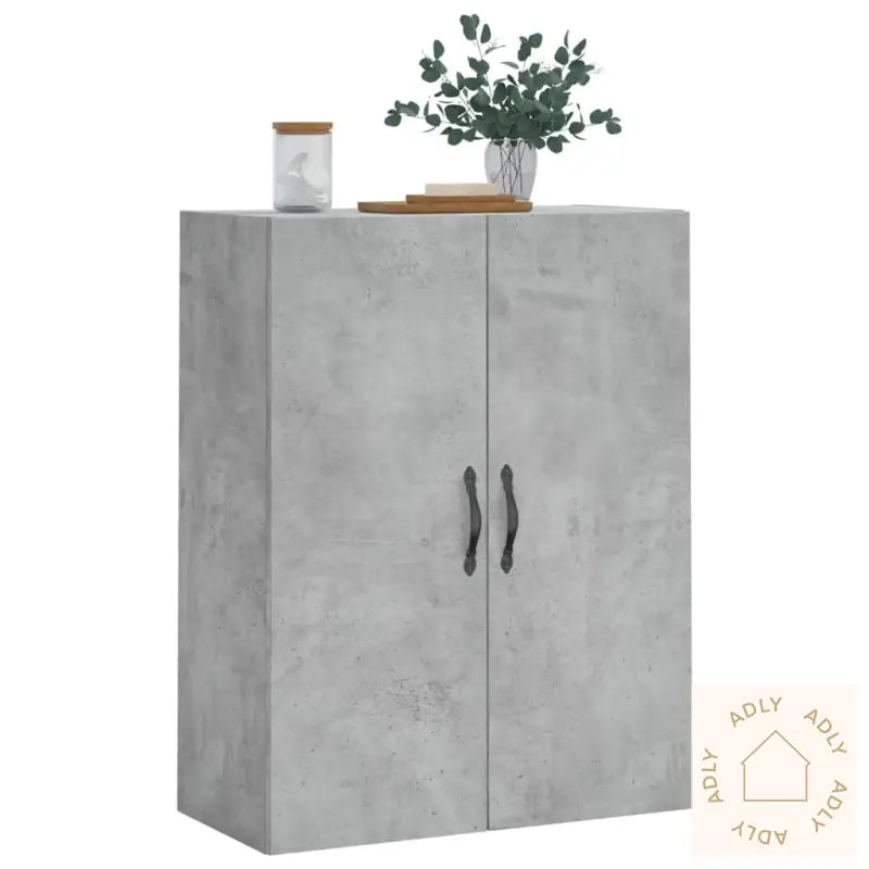 Veggskap Betonggrå 69,5X34X90 Cm Konstruert Tre