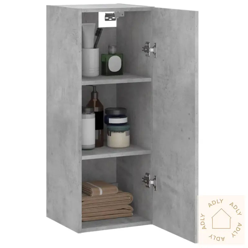 Veggskap Betonggrå 69,5X34X90 Cm