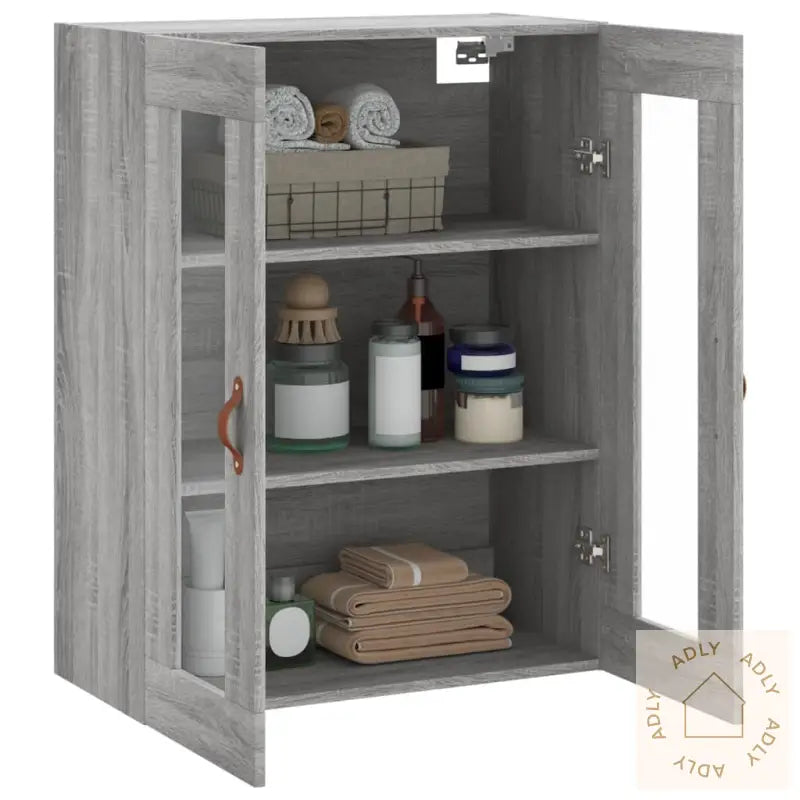 Veggskap Grå Sonoma 69,5X34X90 Cm