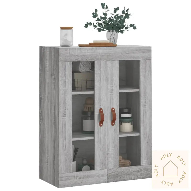 Veggskap Grå Sonoma 69,5X34X90 Cm