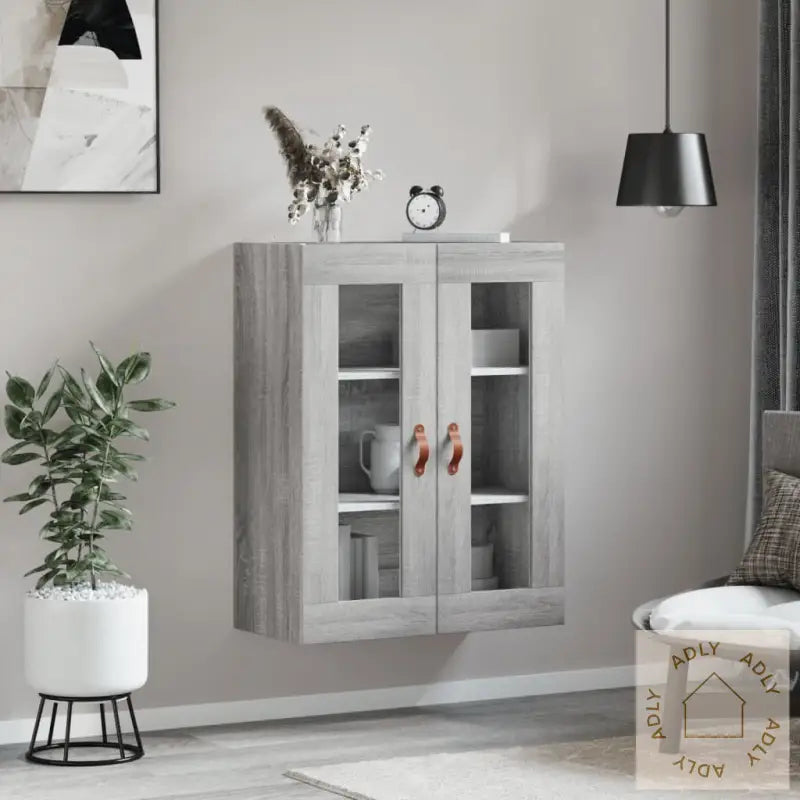 Veggskap Grå Sonoma 69,5X34X90 Cm