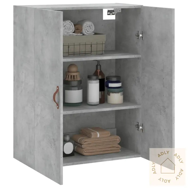 Veggskap Betonggrå 69,5X34X90 Cm