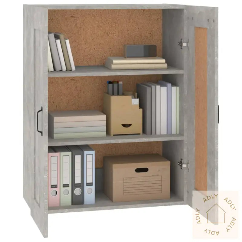 Hengende Veggskap Betonggrå 69,5X32,5X90 Cm