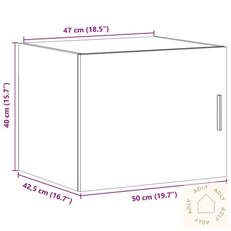Veggskap Hvit 50X42,5X40 Cm Konstruert Tre