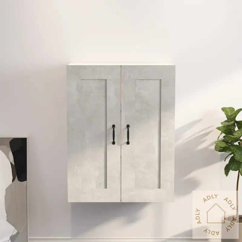 Hengende Veggskap Betonggrå 69,5X32,5X90 Cm