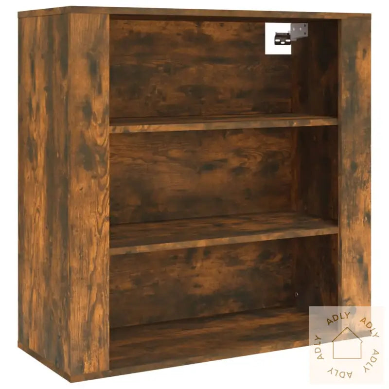 Veggskap Røkt Eik 80X33X80 Cm Konstruert Tre
