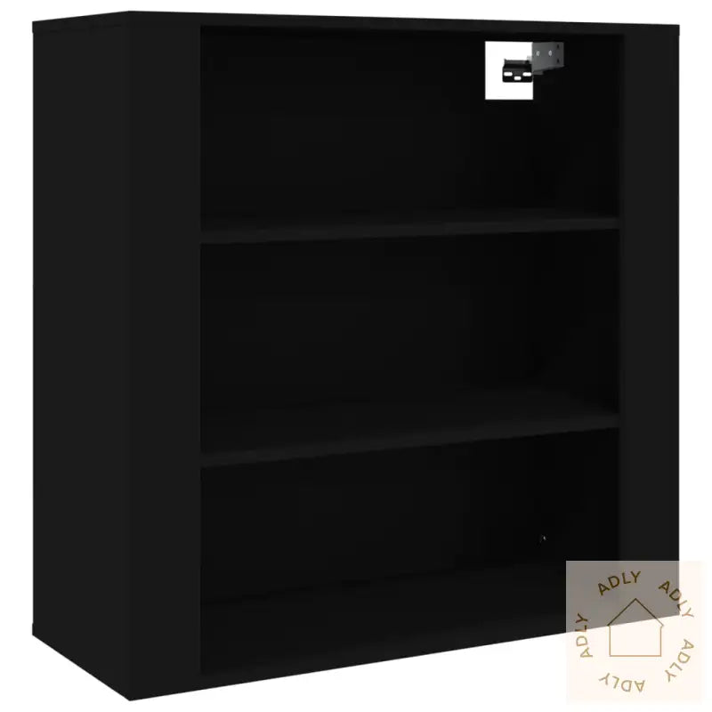 Veggskap Svart 80X33X80 Cm Konstruert Tre