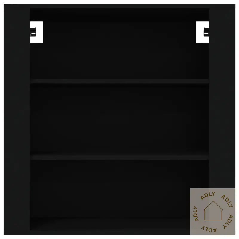 Veggskap Svart 80X33X80 Cm Konstruert Tre