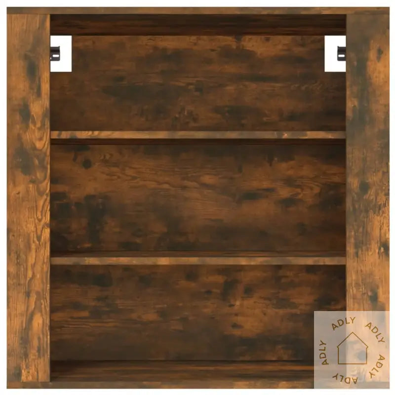 Veggskap Røkt Eik 80X33X80 Cm Konstruert Tre