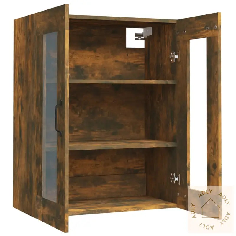 Hengende Veggskap Røkt Eik 69,5X34X90 Cm