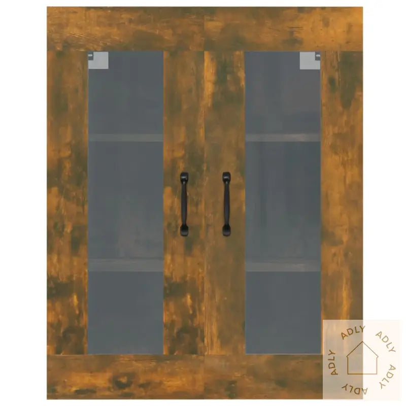 Hengende Veggskap Røkt Eik 69,5X34X90 Cm