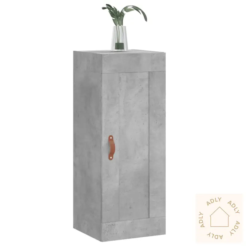 Veggskap Betonggrå 34,5X34X90 Cm Konstruert Tre