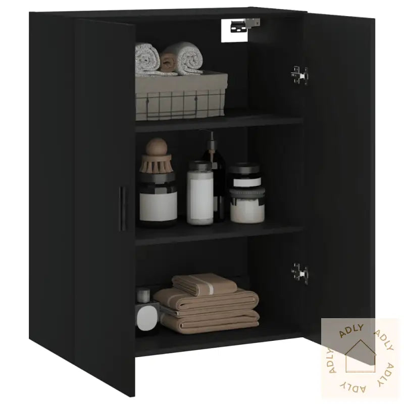 Veggskap Svart 69,5X34X90 Cm