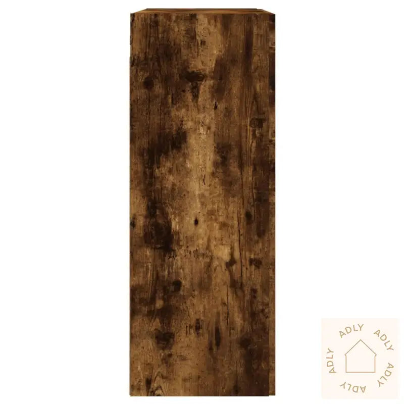 Veggskap Røkt Eik 69,5X34X90 Cm Konstruert Tre