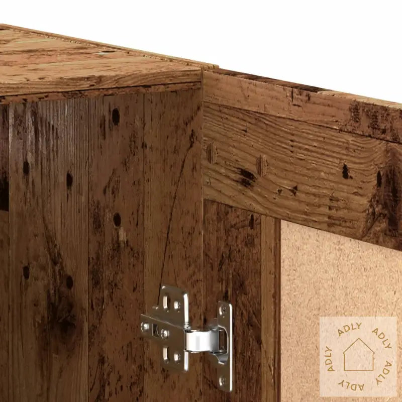 Veggmontert Skap Gammelt Tre 69,5X34X90 Cm Konstruert Tre